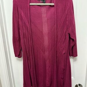 Torrid Plum Lightweight Open-Front Cardigan sz 3